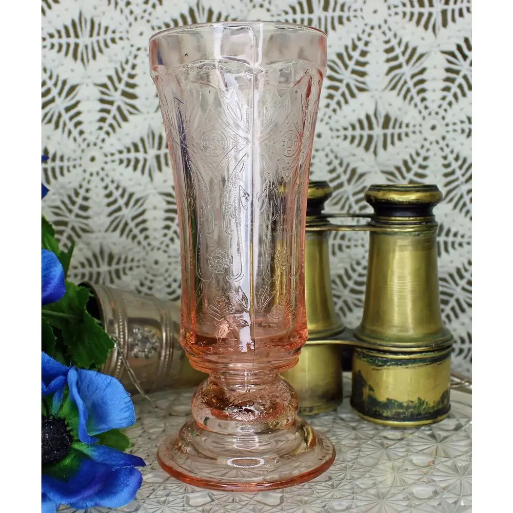 Indiana Sandwich Glass Pink Vase